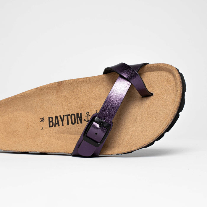 Bayton Sandales Junon Violet à Entre-Doigts Bayton Femme
