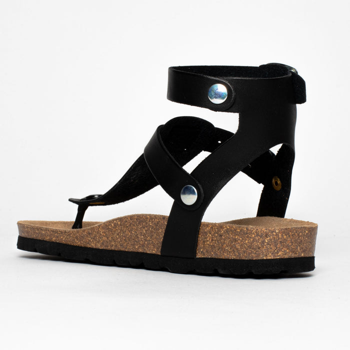 Bayton Sandales Kwinana Noir à Entre-Doigts Bayton Femme