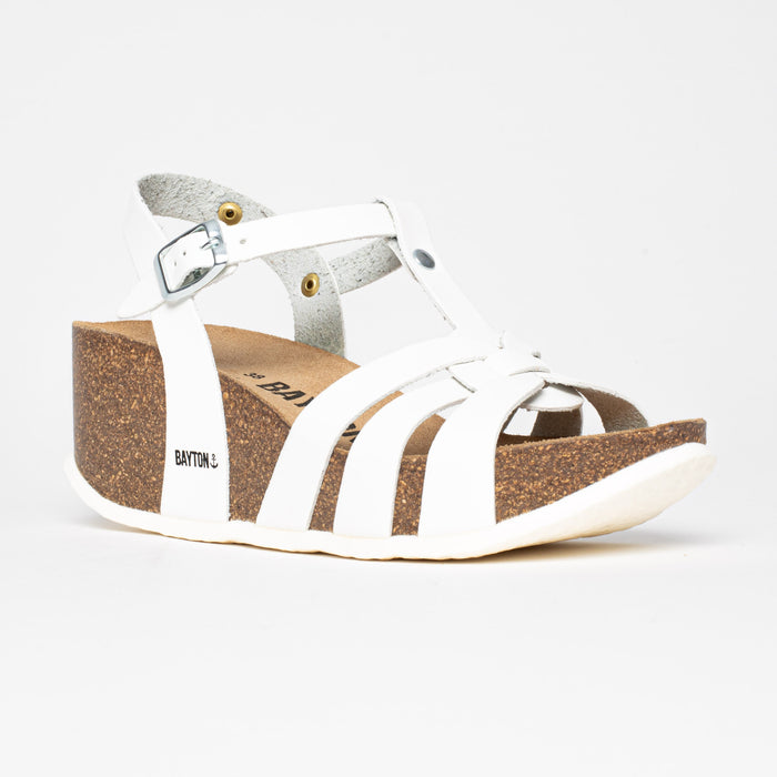Bayton Sandales Lanzarote Blanc Compensées Et Semi-compensées Bayton Femme