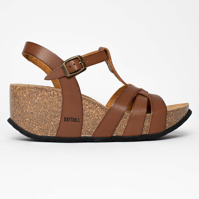 Bayton Sandales Lanzarote Camel Compensées Et Semi-compensées Bayton Femme