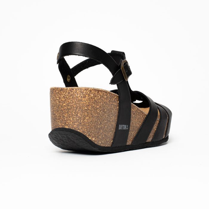 Bayton Sandales Lanzarote Noir Compensées Et Semi-compensées Bayton Femme