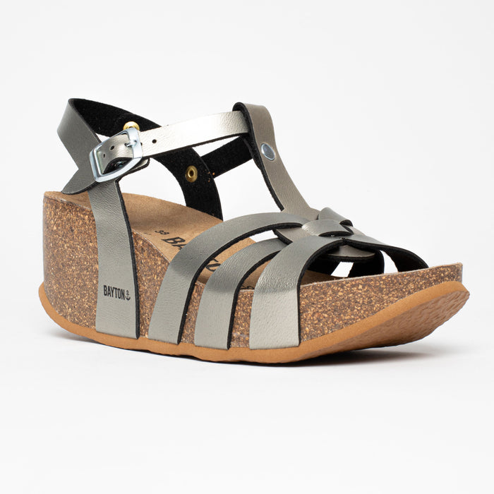 Bayton Sandales Lanzarote Pewter Compensées Et Semi-compensées Bayton Femme