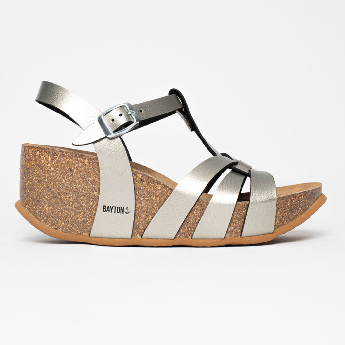 Bayton Sandales Lanzarote Pewter Compensées Et Semi-compensées Bayton Femme