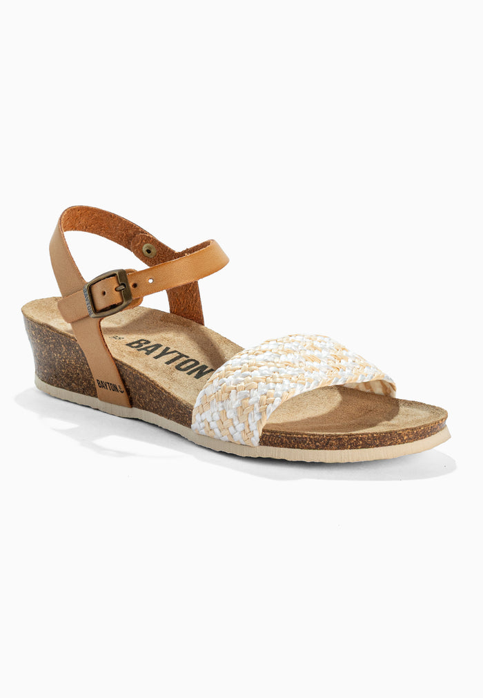 Bayton Sandales Leganes Tan Et Dorées Compensées Et Semi-compensées Bayton Femme