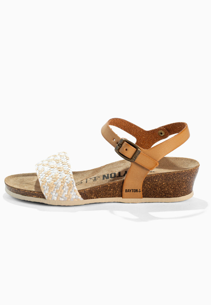 Bayton Sandales Leganes Tan Et Dorées Compensées Et Semi-compensées Bayton Femme