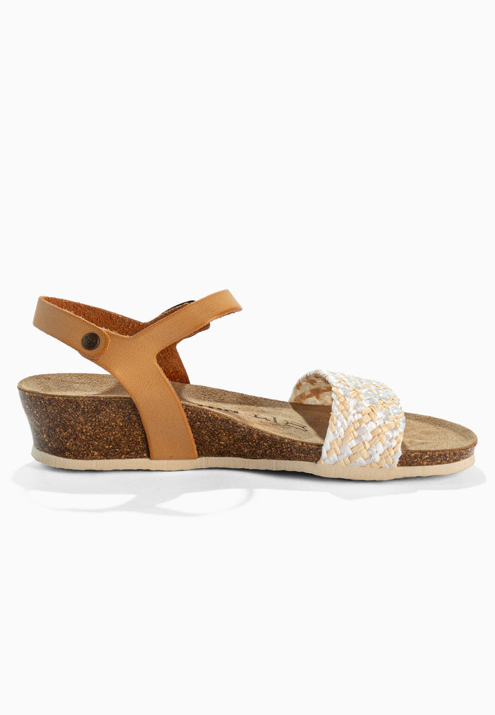 Bayton Sandales Leganes Tan Et Dorées Compensées Et Semi-compensées Bayton Femme