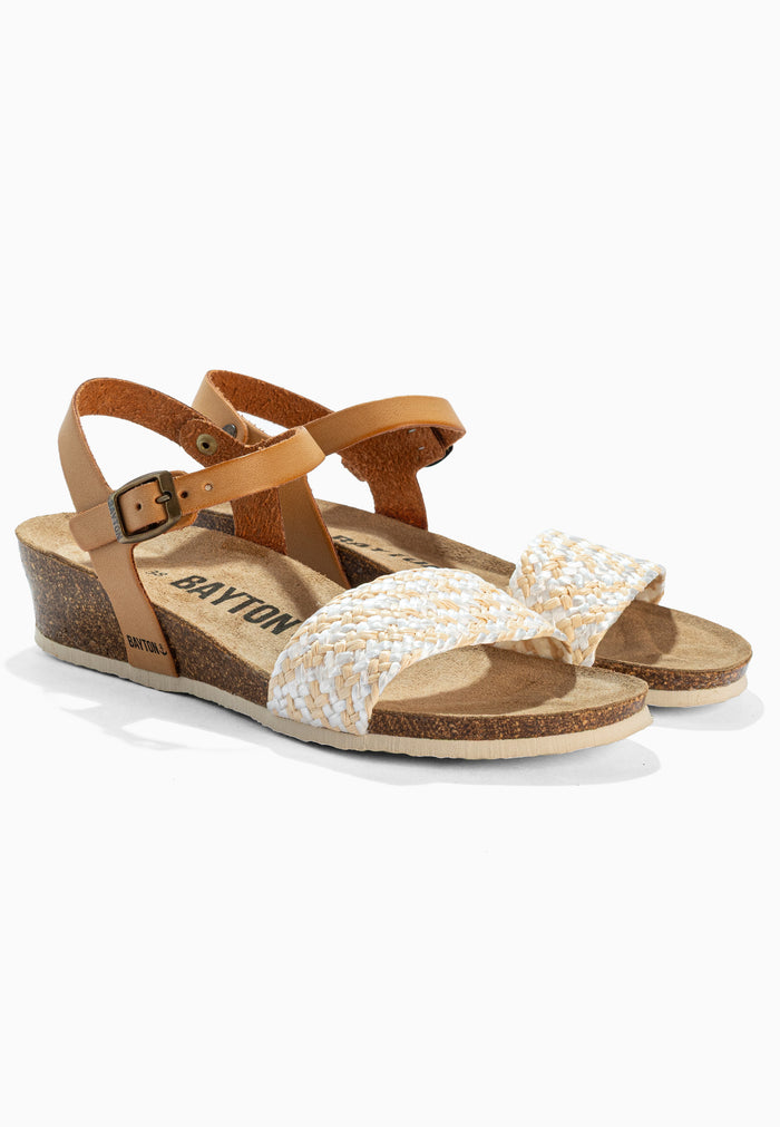 bayton Sandales Leganes Tan Et Dorées Compensées et Semi-compensées Bayton femme