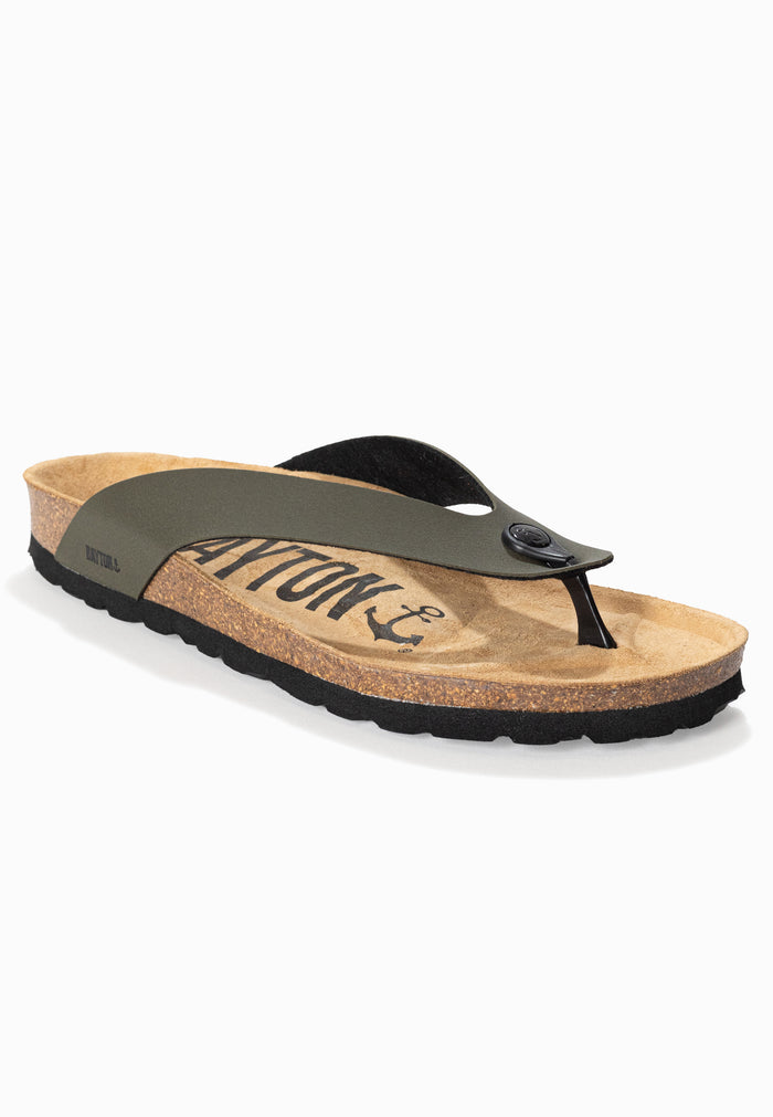 Bayton Sandales Lucca Kaki à Entre-Doigts Bayton Homme
