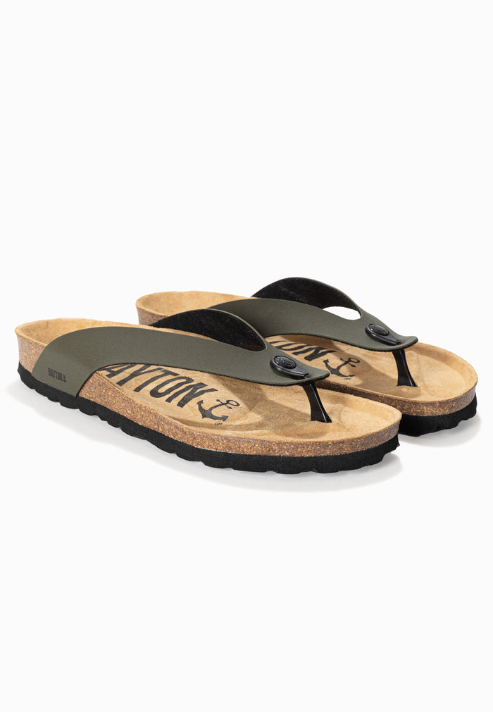 bayton Sandales Lucca Kaki à Entre-Doigts Bayton homme