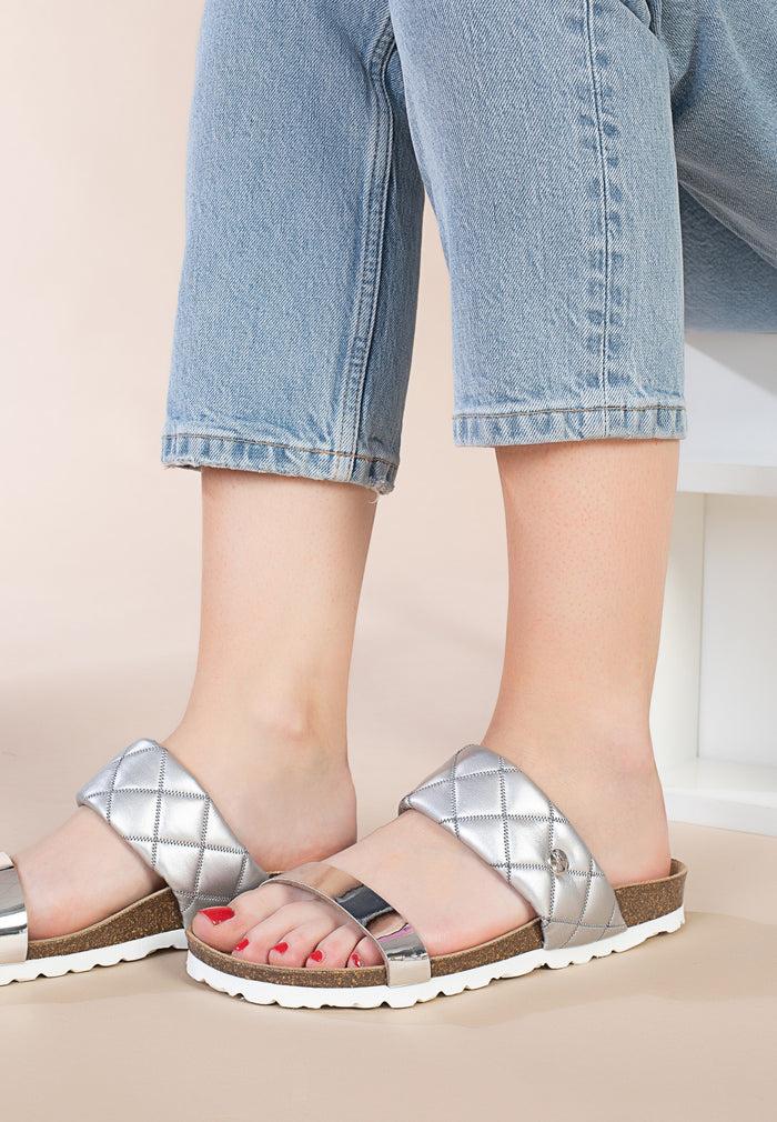 Bayton Sandales Manosque Argentées Multi-Brides Bayton Femme