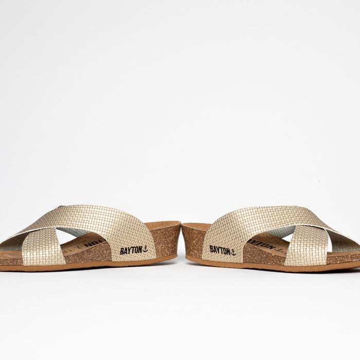 bayton Sandales Marta Dorées Clair Compensées et Semi-compensées Bayton femme
