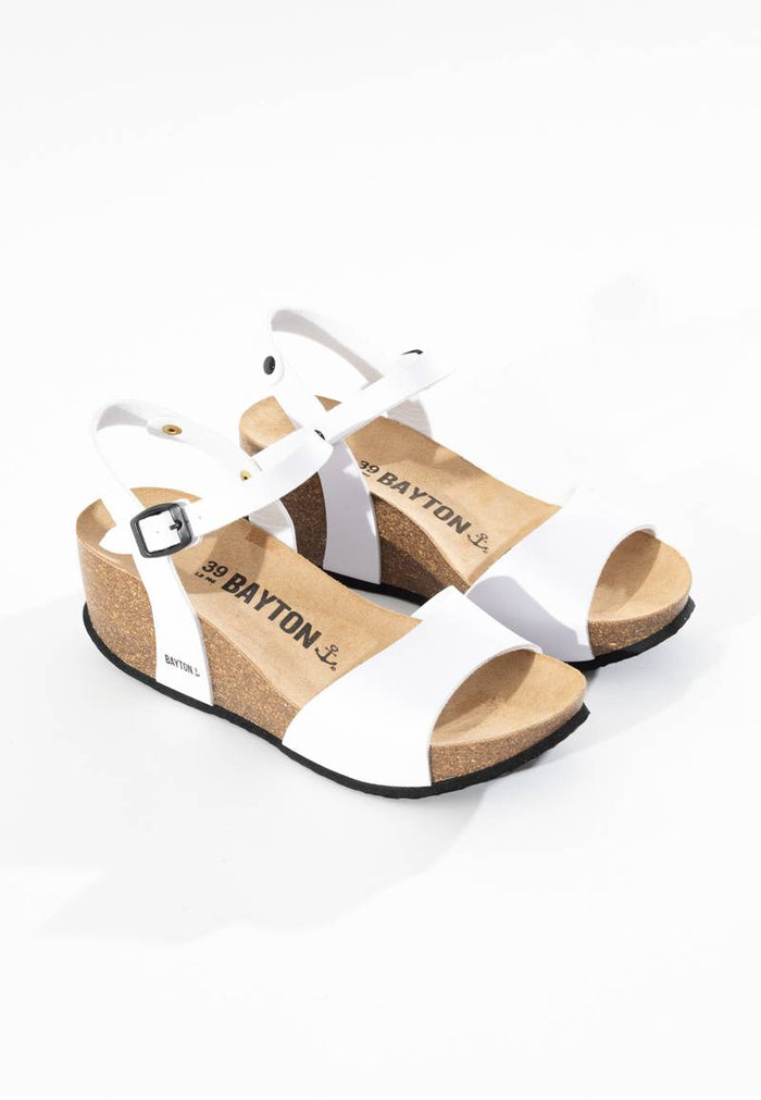 bayton Sandales Maya Blanc Compensées et Semi-compensées Bayton femme
