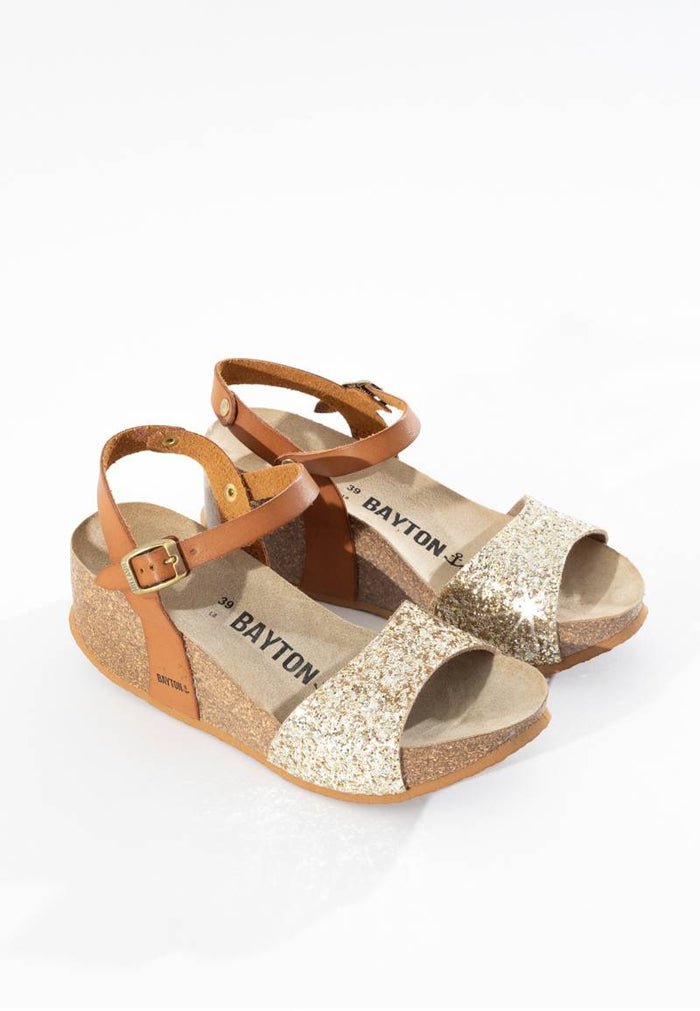 bayton Sandales Maya Camel Compensées et Semi-compensées Bayton femme