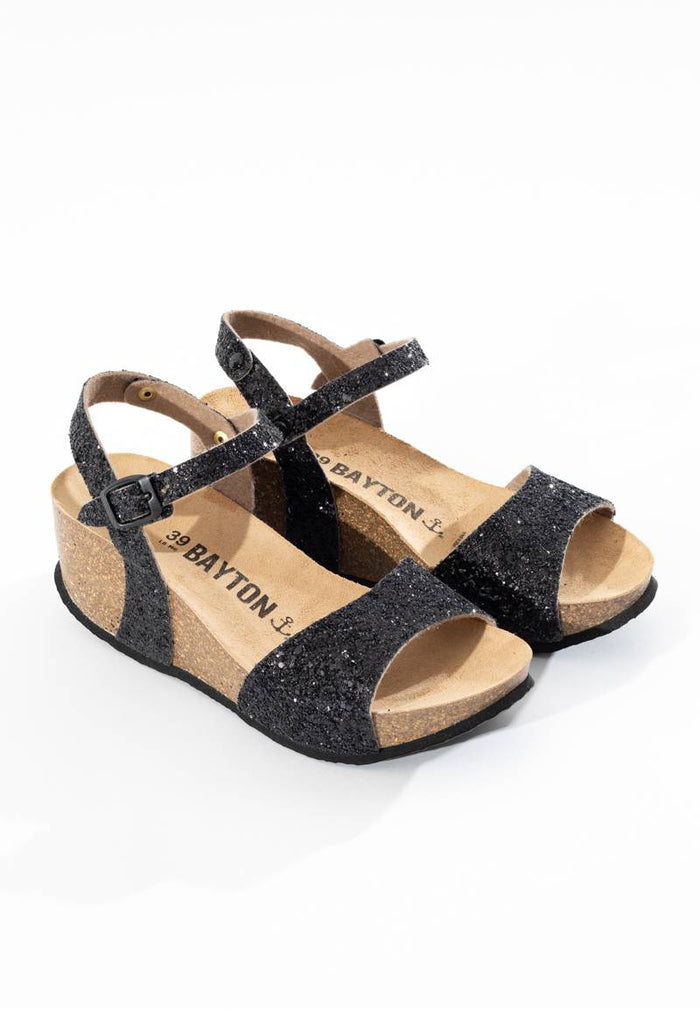 Bayton Sandales Maya Noir Compensées Et Semi-compensées Bayton Femme