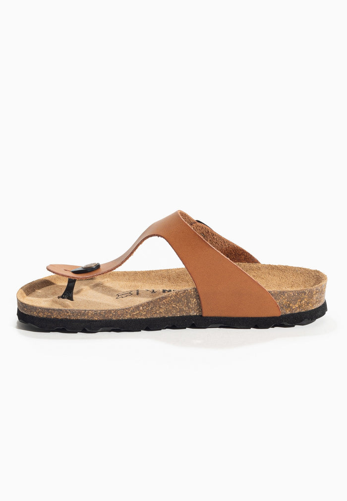 Bayton Sandales Melia Camel 100% Cuir à Entre-Doigts Bayton Femme