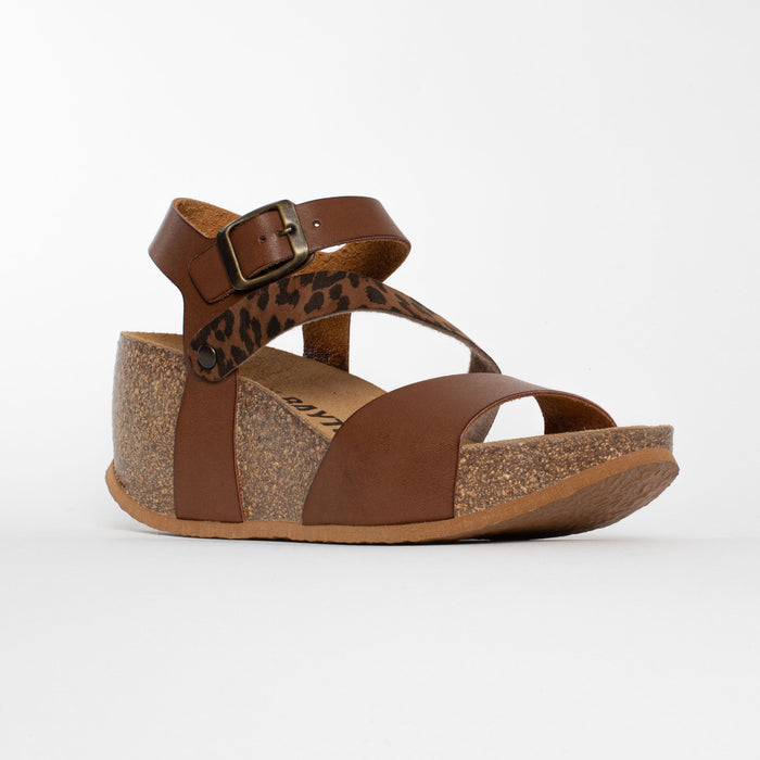 bayton Sandales Melilla Camel Compensées et Semi-compensées Bayton femme