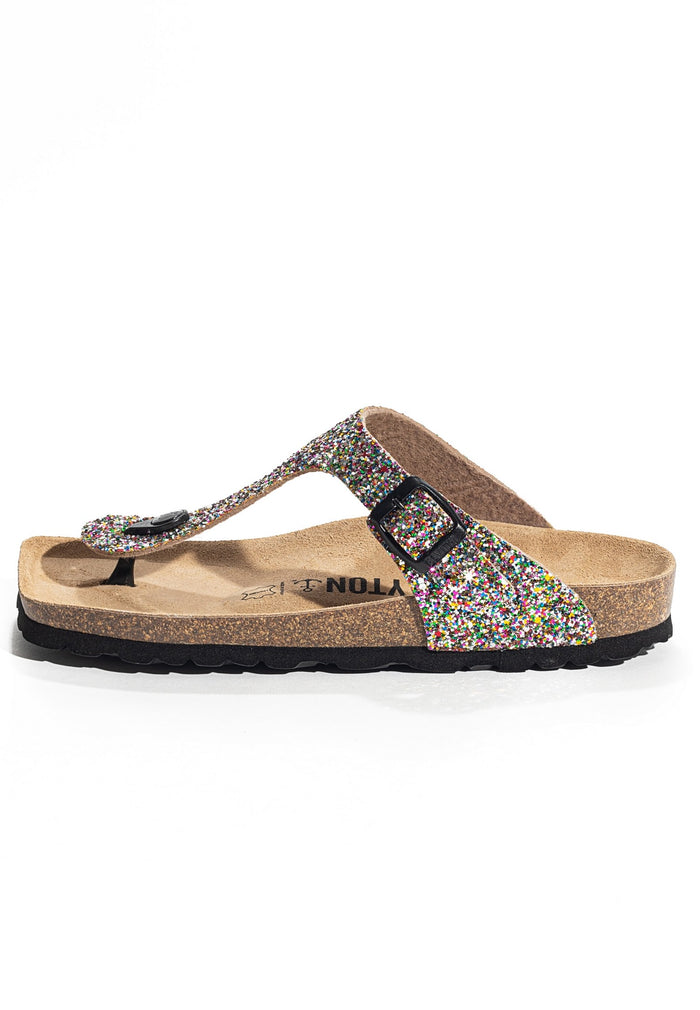 Bayton Sandales Mercure à Paillettes Multicolores à Entre-Doigts Bayton Femme
