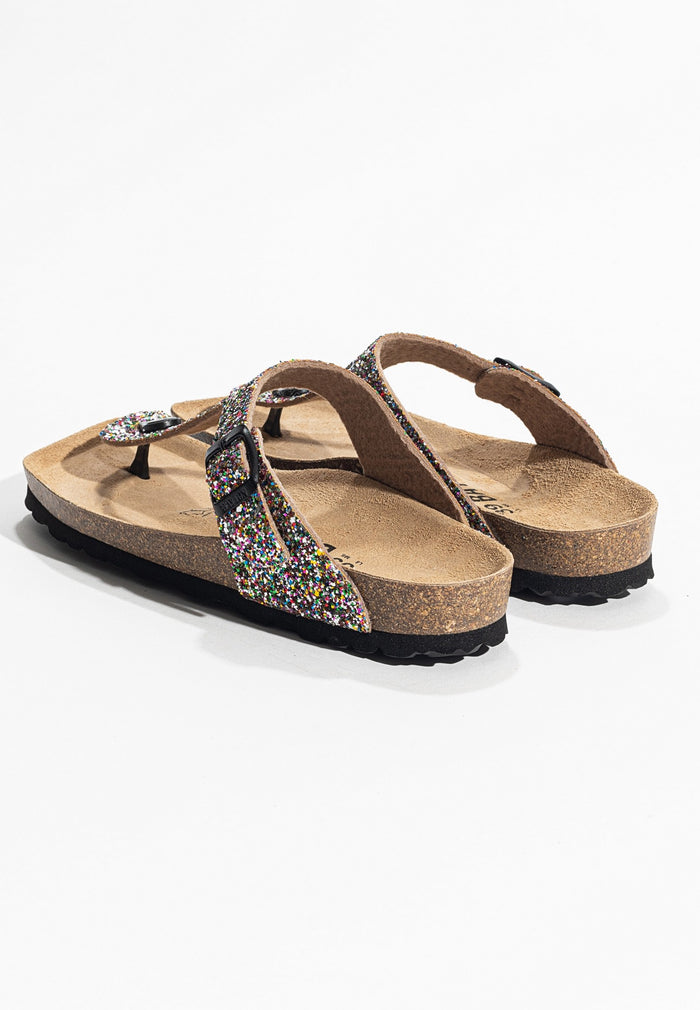 Bayton Sandales Mercure à Paillettes Multicolores à Entre-Doigts Bayton Femme
