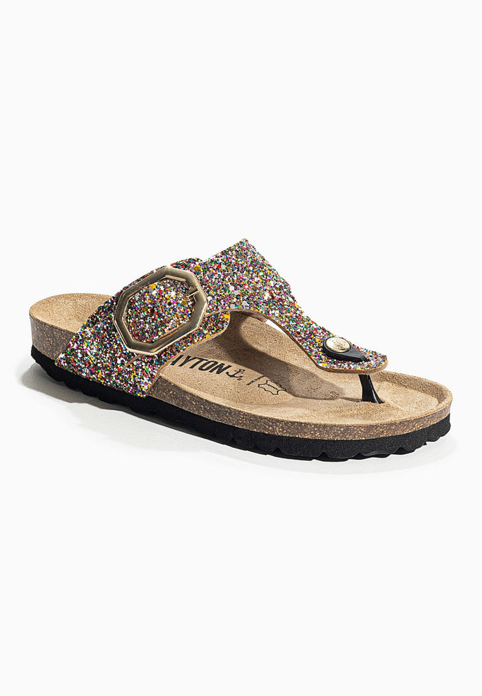 Bayton Sandales Mercure à Paillettes Multicolores à Entre-Doigts Bayton Femme
