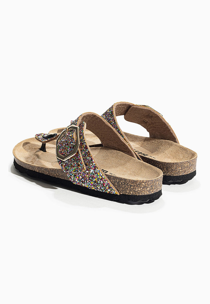 Bayton Sandales Mercure à Paillettes Multicolores à Entre-Doigts Bayton Femme