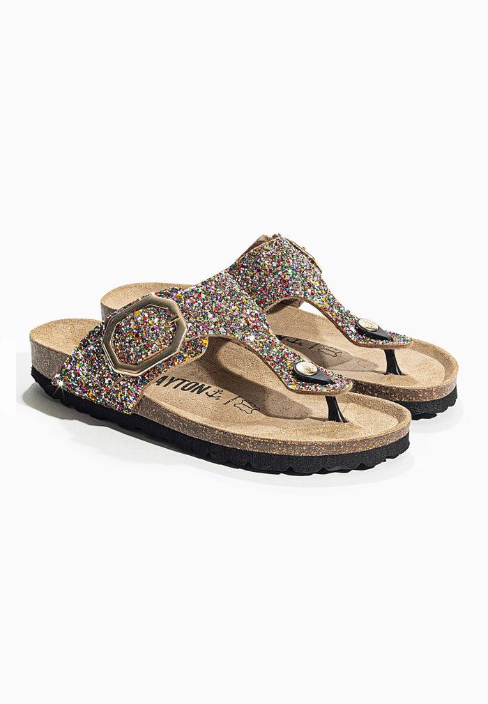 bayton Sandales Mercure à paillettes multicolores à Entre-Doigts Bayton Femme