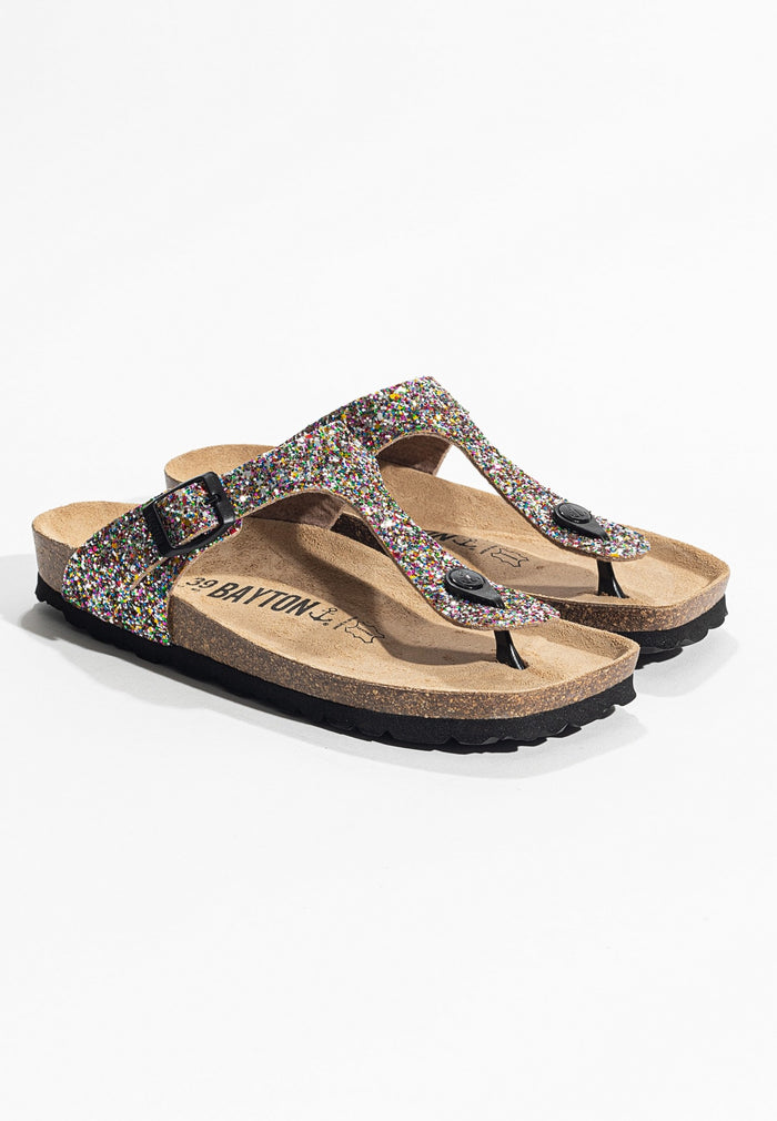 bayton Sandales Mercure à paillettes multicolores à Entre-Doigts Bayton Femme