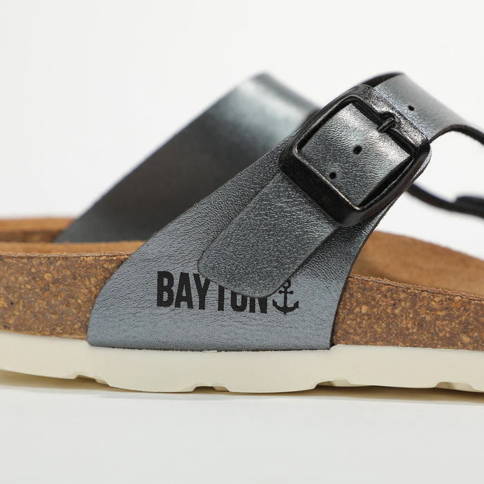 Bayton Sandales Mercure Anthracite à Entre-Doigts Bayton Femme