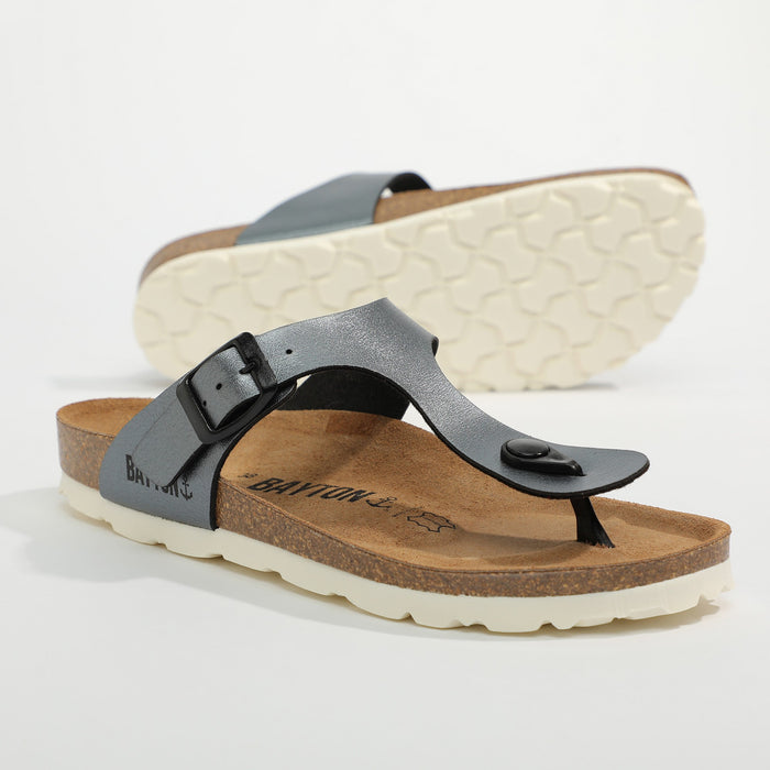 Bayton Sandales Mercure Anthracite à Entre-Doigts Bayton Femme
