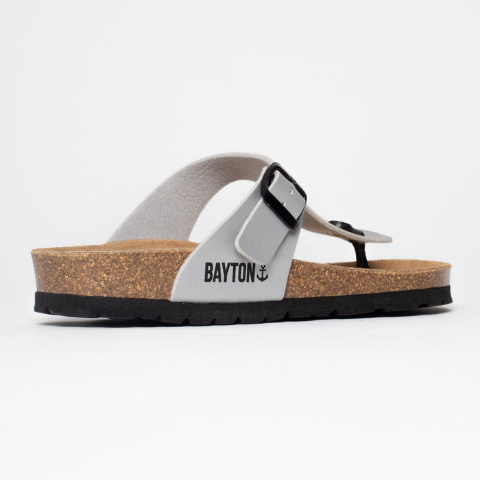 Bayton Sandales Mercure Argent Clair à Entre-Doigts Bayton Femme