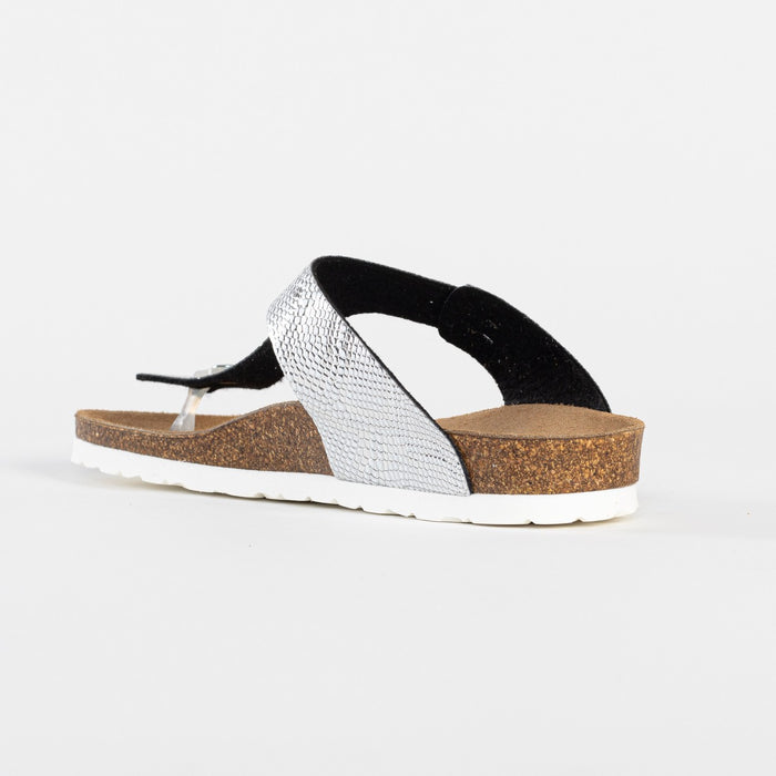 Bayton Sandales Mercure Argentées à Entre-Doigts Bayton Femme