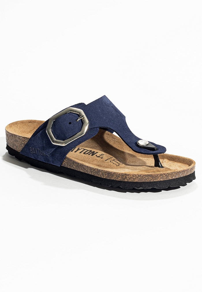 Bayton Sandales Mercure Bleu Marine à Entre-Doigts Bayton Femme