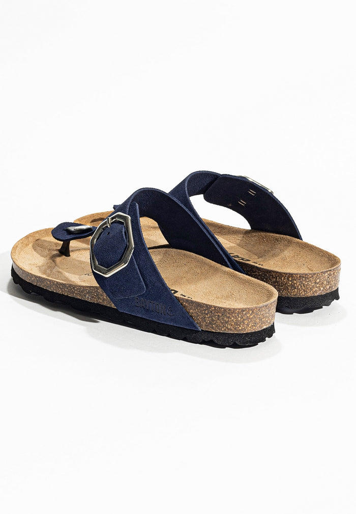 Bayton Sandales Mercure Bleu Marine à Entre-Doigts Bayton Femme