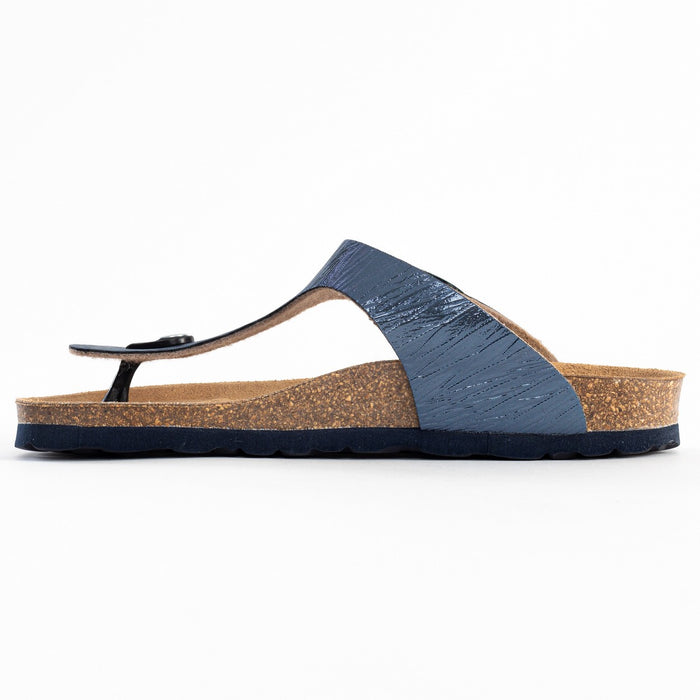 Bayton Sandales Mercure Bleu Marine à Entre-Doigts Bayton Femme