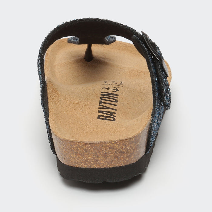 Bayton Sandales Mercure Bleu Marine à Entre-Doigts Bayton Femme