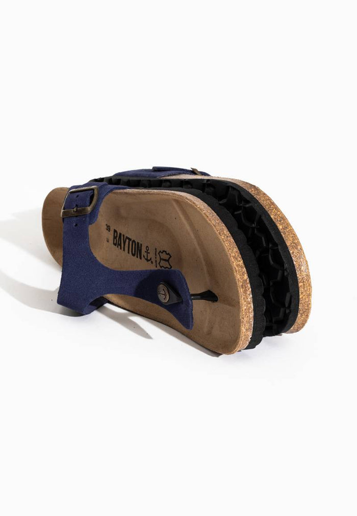 Bayton Sandales Mercure Bleu Marine à Entre-Doigts Bayton Femme