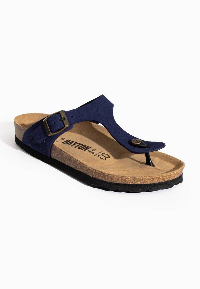 Bayton Sandales Mercure Bleu Marine à Entre-Doigts Bayton Femme