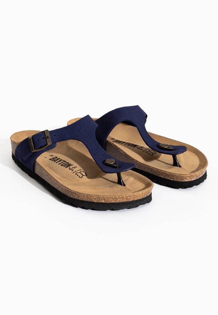 bayton Sandales Mercure Bleu Marine à Entre-Doigts Bayton Femme