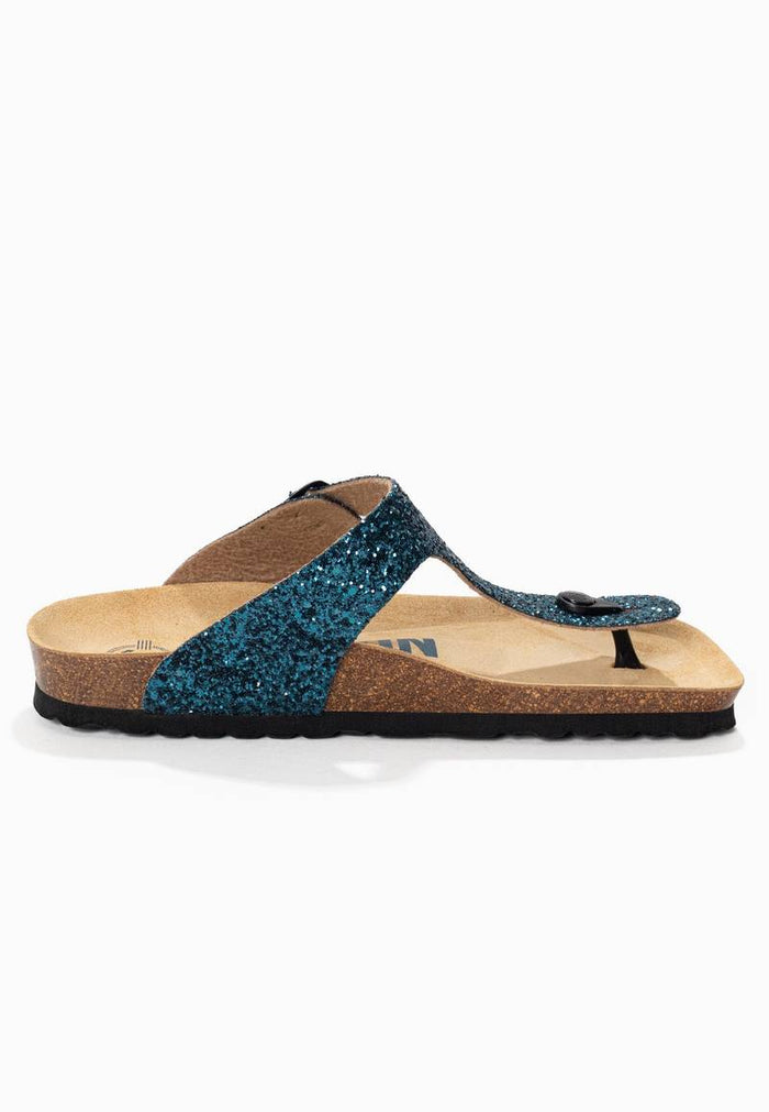 Bayton Sandales Mercure Bleu Pailletées à Entre-Doigts Bayton Femme
