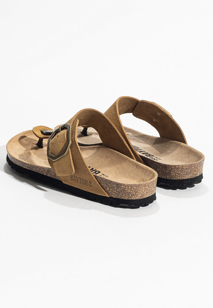 Bayton Sandales Mercure Camel à Entre-Doigts Bayton Femme