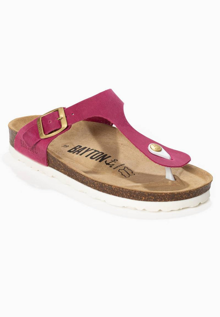 Bayton Sandales Mercure Fuschia 100% Cuir à Entre-Doigts Bayton Femme