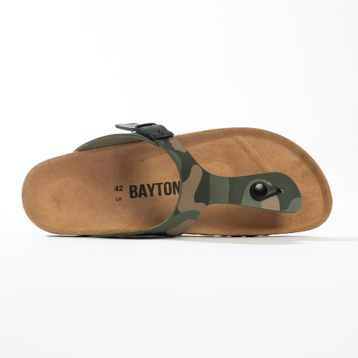 Bayton Sandales Mercure Kaki Camouflage à Entre-Doigts Bayton Homme