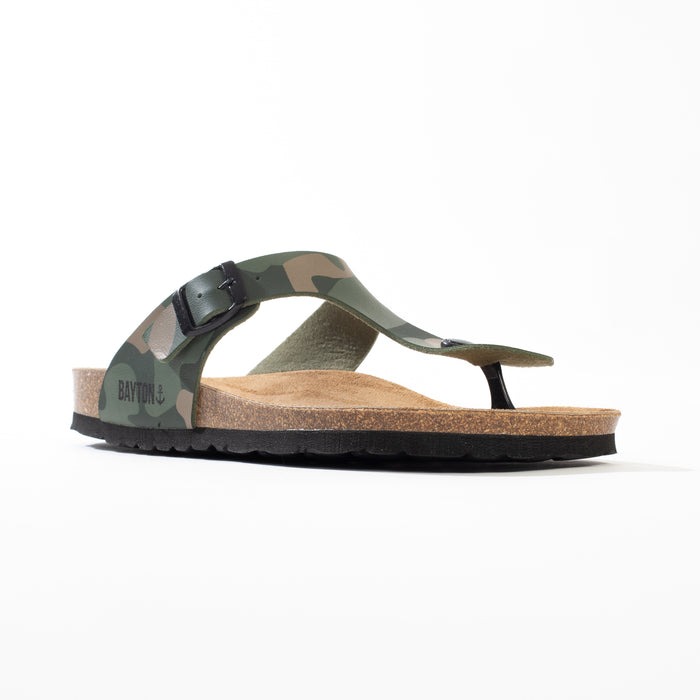Bayton Sandales Mercure Kaki Camouflage à Entre-Doigts Bayton Homme