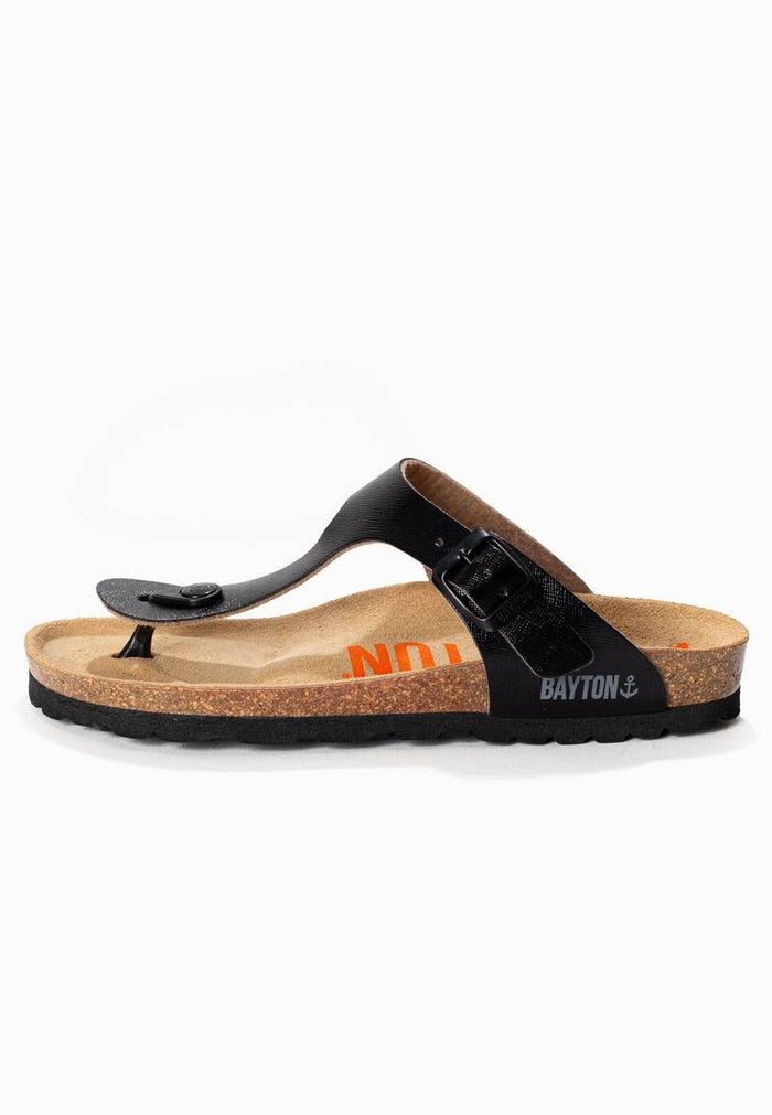 Bayton Sandales Mercure Noir à Entre-Doigts Bayton Femme