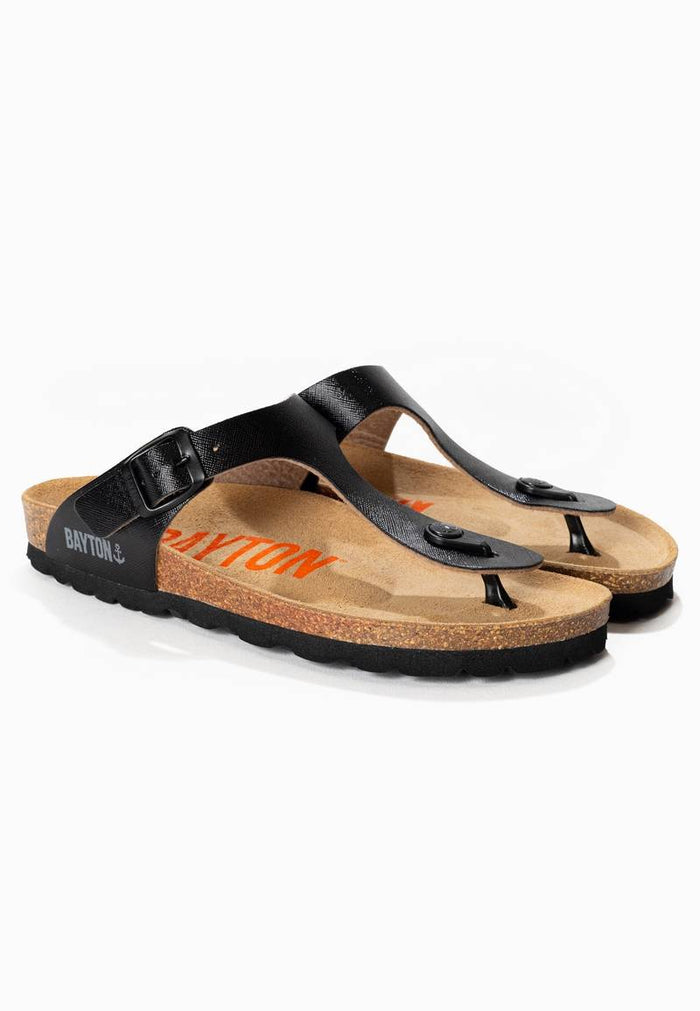 Bayton Sandales Mercure Noir à Entre-Doigts Bayton Femme