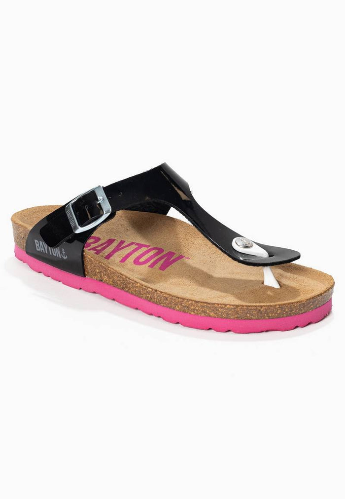 Bayton Sandales Mercure Noir à Entre-Doigts Bayton Femme