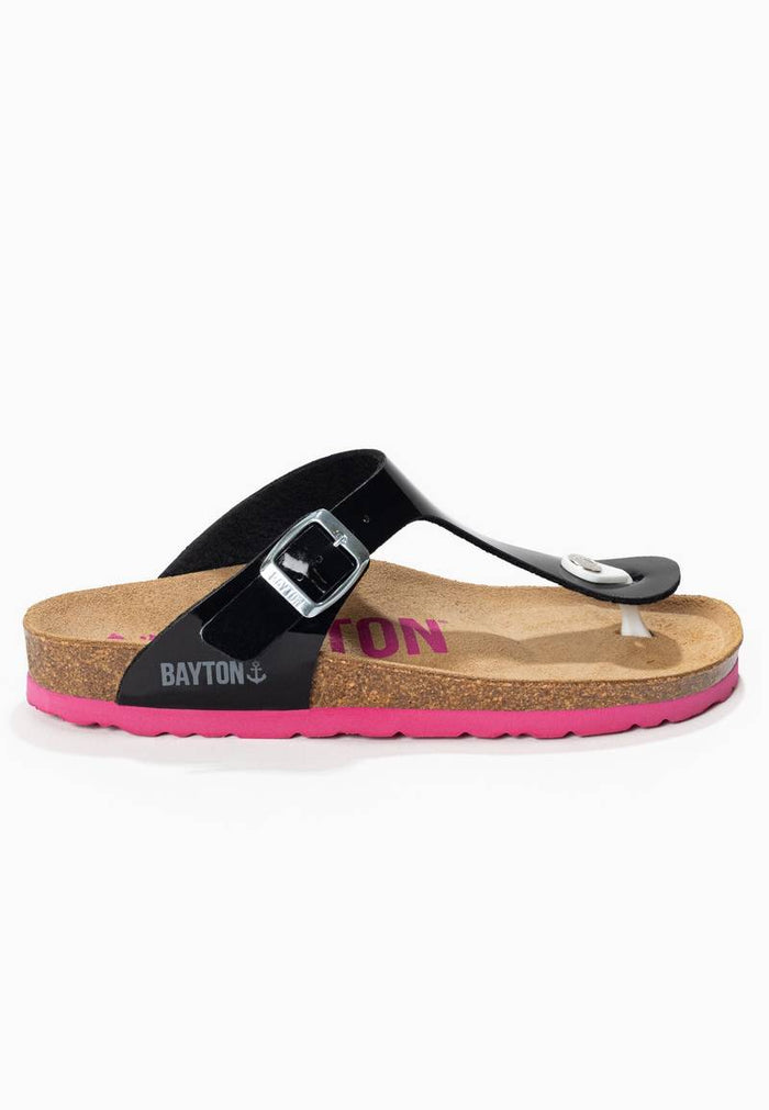 Bayton Sandales Mercure Noir à Entre-Doigts Bayton Femme