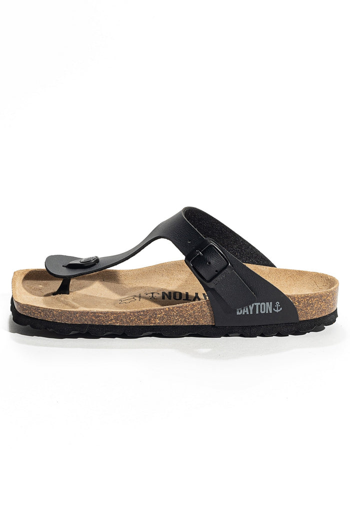 Bayton Sandales Mercure Noir à Entre-Doigts Bayton Femme