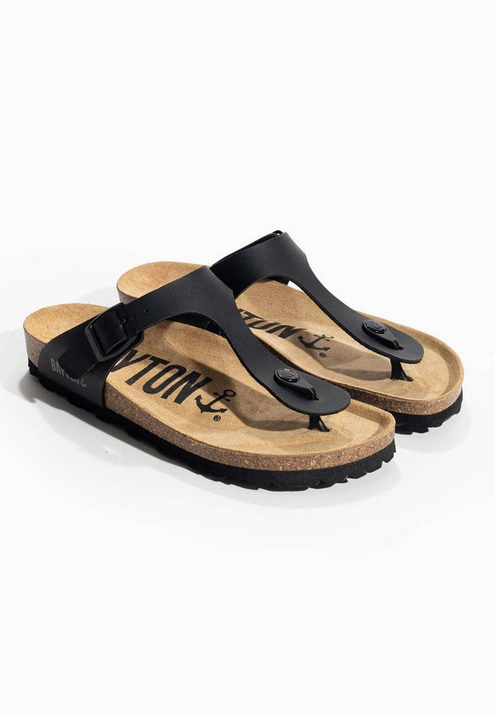 Bayton Sandales Mercure Noir à Entre-Doigts Bayton Femme
