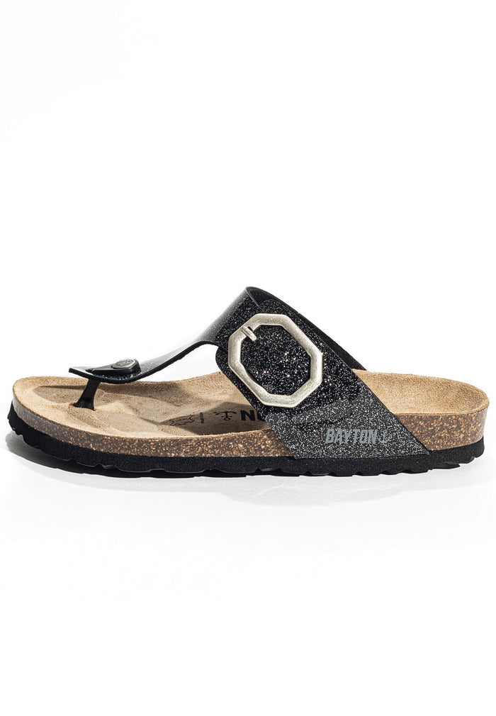 Bayton Sandales Mercure Noir à Entre-Doigts Bayton Femme
