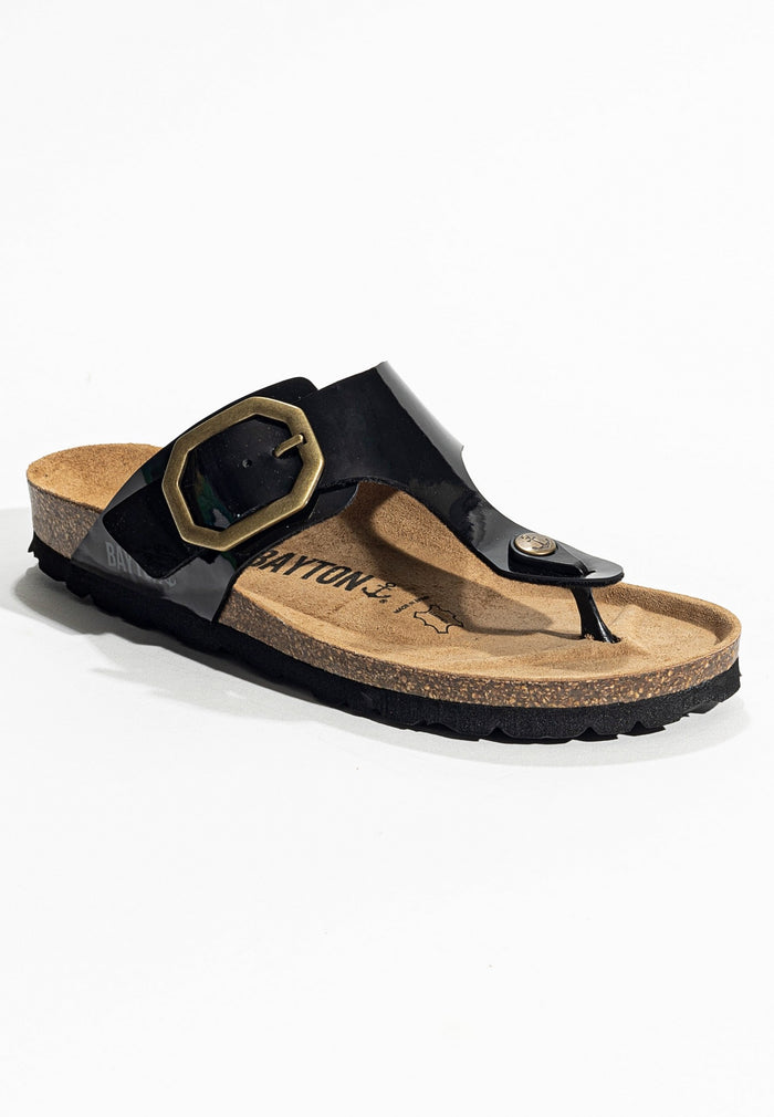 Bayton Sandales Mercure Noir à Entre-Doigts Bayton Femme
